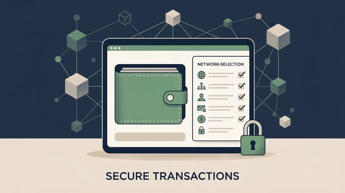 BC.GAME crypto payments wallet with network selection and coin safety checkpoints